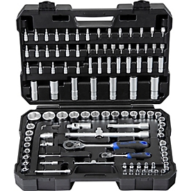 Projahn Steckschlüssel-Set PROFICRAFT, 108-teilig, 1/4" + 1/2" Antrieb, 48-Zahn-Knarren, Kunststoffkoffer