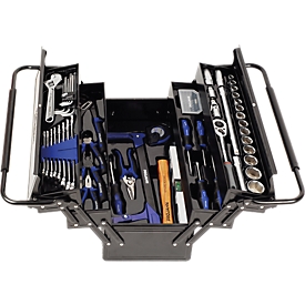 Projahn tool case, with 84 tools, metric, folding bow handles