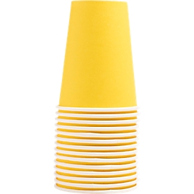 Pronappe Gobelet en carton, 20 cl, carton, jaune, 15 pièces