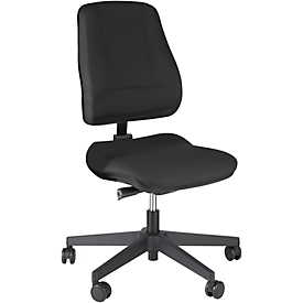 Prosedia Bürostuhl LEANOS V ERGO, Synchronmechanik, ohne Armlehnen, Bandscheibensitz, schwarz/schwarz