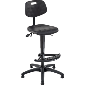 ProWork PW1-H-PU-FS6 task swivel chair, glides and foot ring