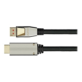 PYTHON Adapterkabel - DisplayPort männlich zu HDMI männlich Verriegelung - 10 m - Dreifachisolierung - Schwarz - Unterstützung für 4K60Hz (3840 x 2160)