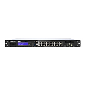 QNAP QGD-1600 - Switch - Smart - 4 x 10/100/1000 (PoE++) + 10 x 10/100/1000 (PoE+) + 2 x Kombinations-Gigabit-SFP (PoE+) - an Rack montierbar - AC