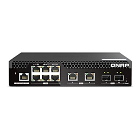 QNAP QSW-M2106R-2S2T - Géré - L2 - 10G Ethernet (100/1000/10000) - Grille de montage - 1U