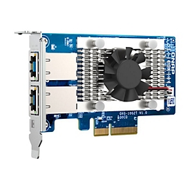 QNAP QXG-10G2T - Netzwerkadapter - PCIe 3.0 x4 Low-Profile - 100M/1G/2.5G/5G/10 Gigabit Ethernet x 2 - für QNAP QGD-1600