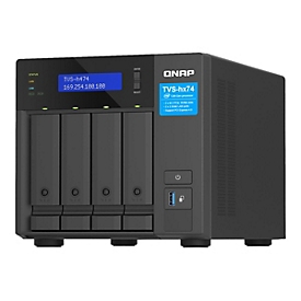 QNAP TVS-H474 - NAS-Server - 4 Schächte - SATA 6Gb/s - RAID JBOD, 0, 1, 5, 6, 10, TM, RAID TP - RAM 8 GB