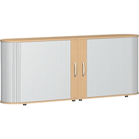 Querrollladenschrank Alicante, B 2000 x T 400 x H 828 mm, Buche-Dekor