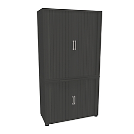 Querrollladenschrank, zweiteilig, B 1000 mm, 5 OH, graphit