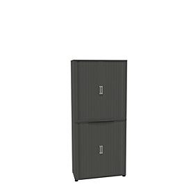 Querrollladenschrank, zweiteilig, B 1000 mm, 6 OH, graphit
