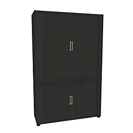 Querrollladenschrank, zweiteilig, B 1200 mm, 5 OH, graphit