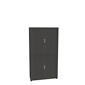 Querrollladenschrank, zweiteilig, B 1200 mm, 6 OH, graphit
