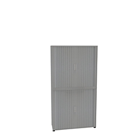 Querrollladenschrank, zweiteilig, B 1200 mm, 6 OH, silber