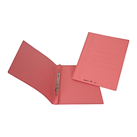 Quick file Biella 6, DIN A4, up to 100 sheets, for punched documents, L 340 x W 290 x H 3 mm, cardboard, red