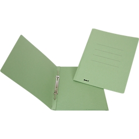 Quick file Biella Praxis, DIN A4, up to 250 sheets, for punched &amp; unpunched sheets, L 340 x W 250 x H 3 mm, cardboard, green
