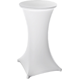 Quickstep bartafel, inclusief witte hoes, zonder parasolopening, desinfectiebestendig, Ø 700 mm, wit