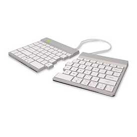 R-Go Clavier ergonomique R-Go Split Break avec logiciel de pause - clavier ergonomique divisé - QWERTY (US) - bluetooth - blanc - Sans fil - Bluetooth - Commutateur de touche « ciseaux » - QWERTY - Blanc