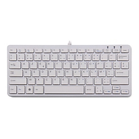 R-Go Compact Tastatur, AZERTY (BE), weiß, drahtgebundenen - Tastatur - AZERTY - Belgien - weiß
