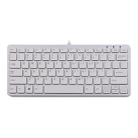 R-Go Compact Tastatur, QWERTY (US), weiß, drahtgebundenen