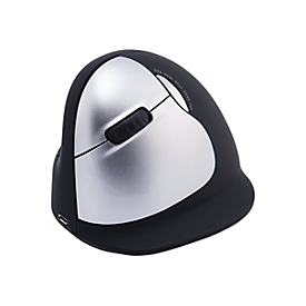R-Go Ergonomische Maus HE Break - Maus - ergonomisch - Für Linkshänder - 5 Tasten - kabellos - 2.4 GHz - kabelloser Empfänger (USB)