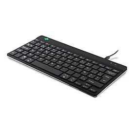 R-Go Ergonomische Tastatur Compact break - Tastatur - USB - AZERTY - Belgien - Schwarz