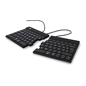 R-Go Split Ergonomische Tastatur, QWERTZ (DE), schwarz, drahtgebundenen - Tastatur - QWERTZ - Deutsch - Schwarz