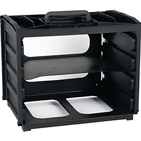 RAACO Coffre-fort à boîtes d'assortiment, L 376 x P 310 x H 265 mm, 4 compartiments, polypropylène, sans boîtes d'assortiment