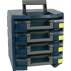 RAACO Sortimentskastentresor Boxxser, B 347 x T 342 x H 305 mm, 4 Fächer, Polypropylen