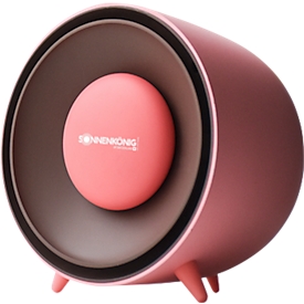 Radiateur soufflant céramique BEE, 400 W, chauffe-mains amovible, protection contre la surchauffe et le basculement, arrêt automatique, 3 pieds, rose-marron