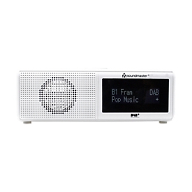 Radio-réveil Soundmaster UR8350WE, DAB+/FM-RDS, avec fonction réveil/sommeil, dispositif USB, blanc