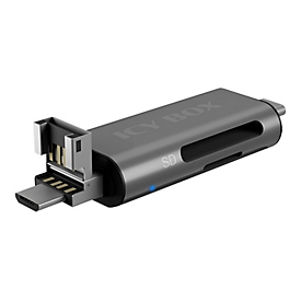 RaidSonic ICY BOX IB-CR201-C3 - Kartenleser - micro USB / USB / USB-C 3.2 Gen 1