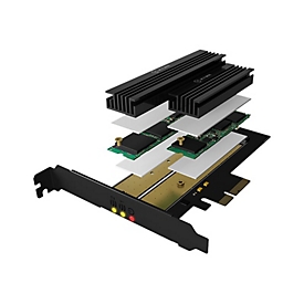 RaidSonic ICY BOX IB-PCI215M2-HSL - Schnittstellenadapter - M.2 Card - PCIe 3.0 x4