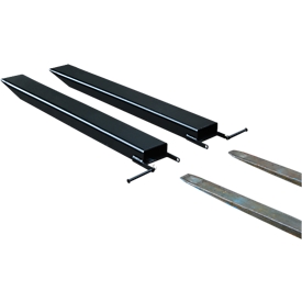 Rallonge de fourche pour machines de manutention, version ouverte, L 1600 x l. 100 x 50 mm, noir