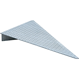 Rampe de chargement type AE 124, forme triangulaire, galvanisé, L 1120 x l. 1120 x H 123 mm