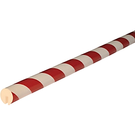 Randbeschermprofiel type B, 1 m/stuk, wit/rood