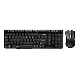 Rapoo Wireless Optical Combo X1800 - Tastatur-und-Maus-Set - kabellos - 2.4 GHz - Schwarz