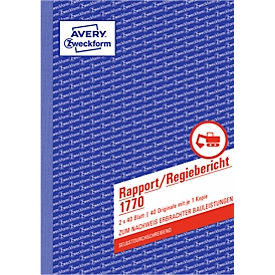 Rapports/comptes rendus n° 1770 Avery Zweckform