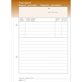 Rapports journaliers Oneco, A6, brun/blanc, 5 blocs