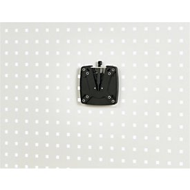 Rau flatscreenhouder, VESA MIS-D 75/100, voor geperforeerd paneel, 25 kg draagvermogen, staal, B 130 x D 25 x H 130 mm, lichtgrijs