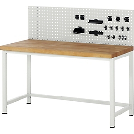 Rau haakset, 18-delig, staal, voor geperforeerde panelen, enkele en dubbele haken T 75/35 mm, houder T 50/20 mm, klemmen Ø 10/13 mm, zwart