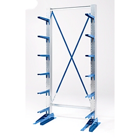 Rayonnage à cantilever SSI Schäfer KRM, module de base, d'un côté, acier, 2000x1000x400, jusqu'à 2300 kg
