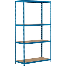 rayonnage à emboîter pour rayonnage à longue portée, rayonnage complet 1,5 m, 4 tablettes, profondeur de 800 mm, 2800x1500x800 mm