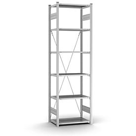 Rayonnage basique sans boulon Orion Plus, L 750 x P 400 x H 2500 mm