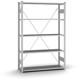 Rayonnage basique sans vis Orion Plus, galvanisé, L 1300 x P 400 x H 2000 mm