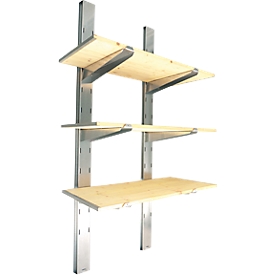 Rayonnage complet, pour abris à matériel MC 1100-1600, largeur 1000 mm