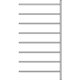 Rayonnage d’extension R 3000, 8 étagères, l. 1315 mm x P 400 mm, étagères galvanisées
