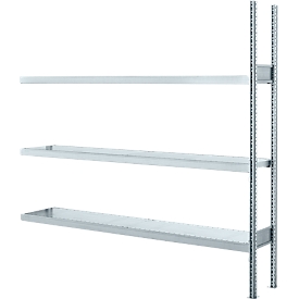 Rayonnage longue portée WR 3000, module d'extension, profondeur 400 mm, hauteur 1960 mm, largeur de module 1994 mm