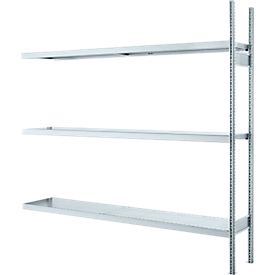 Rayonnage longue portée WR 3000, module d'extension, profondeur 400 mm, hauteur 2278 mm, largeur de module 1994 mm