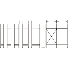 Rayonnage modulaire R 3000, cadre, H 2278 x P 300 mm