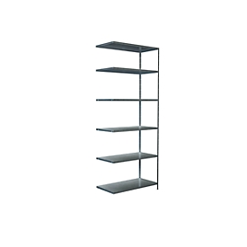 Rayonnage sans boulon dans un système modulaire, rayonnage d'appoint, 1000 x 500 x 2500 mm, galvanisé