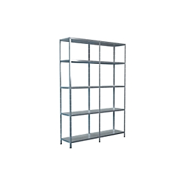 Rayonnage sans boulon, H 2000 x L 1400 x P 350 mm, galvanisé